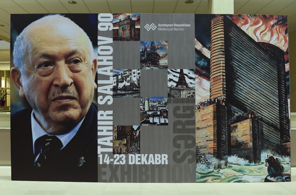 İlham Əliyev Tahir Salahovun 90 illik yubiley sərgisində - FOTOLAR