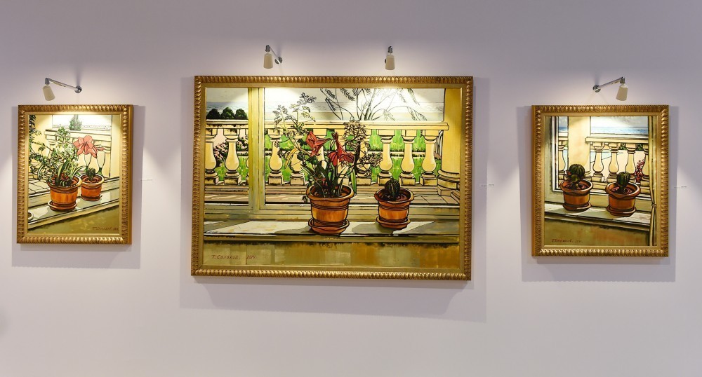 İlham Əliyev Tahir Salahovun 90 illik yubiley sərgisində - FOTOLAR