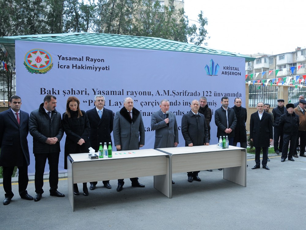 Kristal Abşeron Yasamaldakı hündürmərtəbəli yaşayış binasını təhvil verdi - FOTOLAR