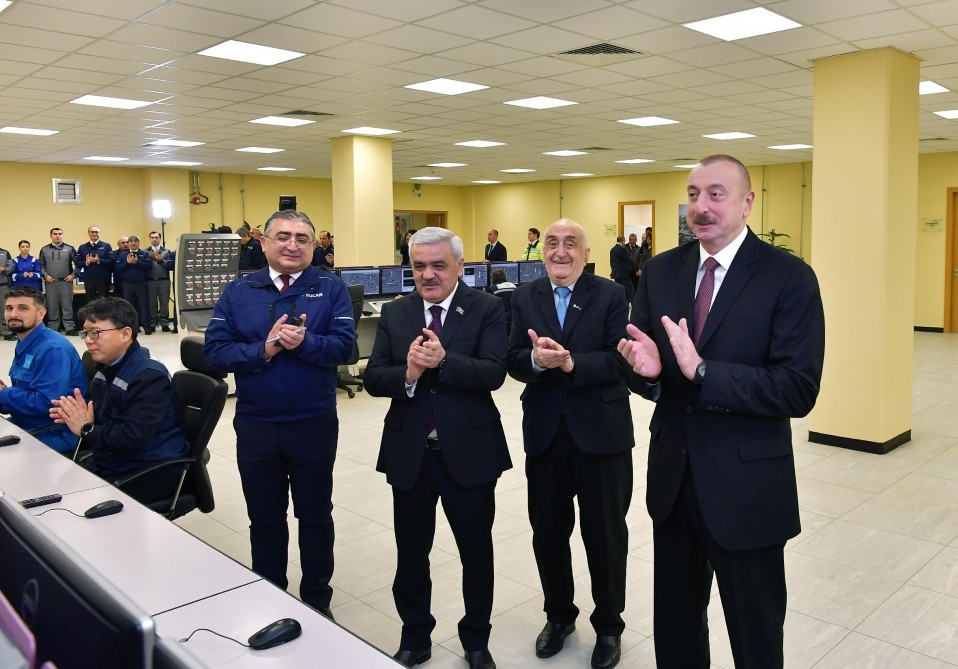 İlham Əliyev “SOCAR karbamid” zavodunun açılışında - FOTOLAR-YENİLƏNİB