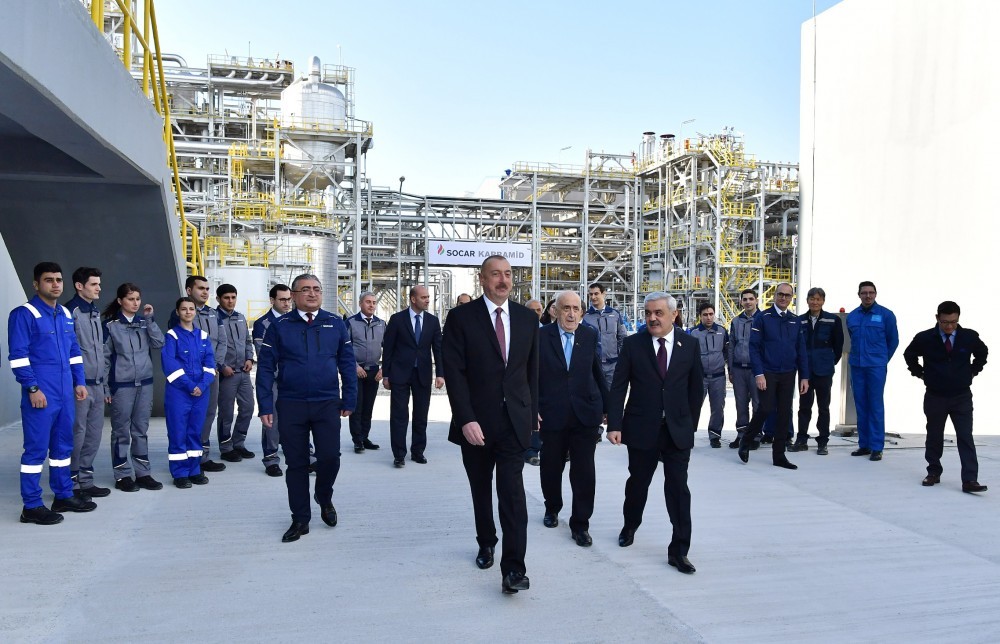 İlham Əliyev “SOCAR karbamid” zavodunun açılışında - FOTOLAR-YENİLƏNİB