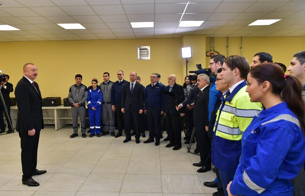 İlham Əliyev “SOCAR karbamid” zavodunun açılışında - FOTOLAR-YENİLƏNİB