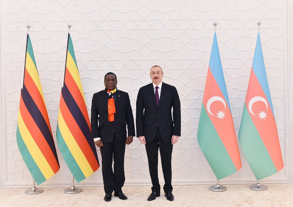 Azərbaycan və Zimbabve prezidentlərinin görüşü oldu - FOTOLAR (YENİ-2)