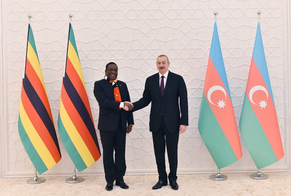 Azərbaycan və Zimbabve prezidentlərinin görüşü oldu - FOTOLAR (YENİ-2)