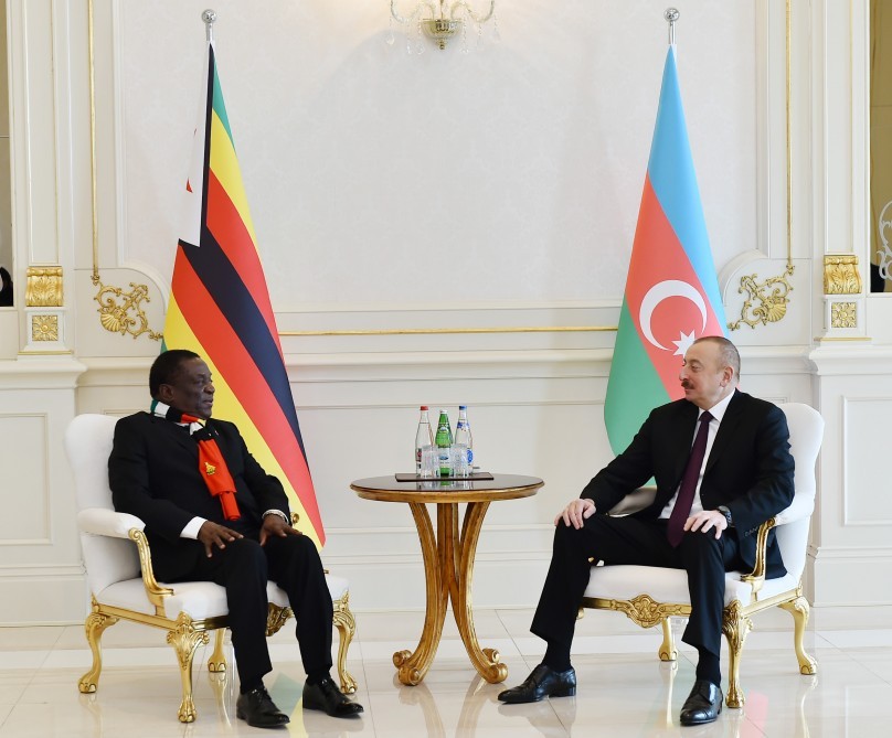 Azərbaycan və Zimbabve prezidentlərinin görüşü oldu - FOTOLAR (YENİ-2)