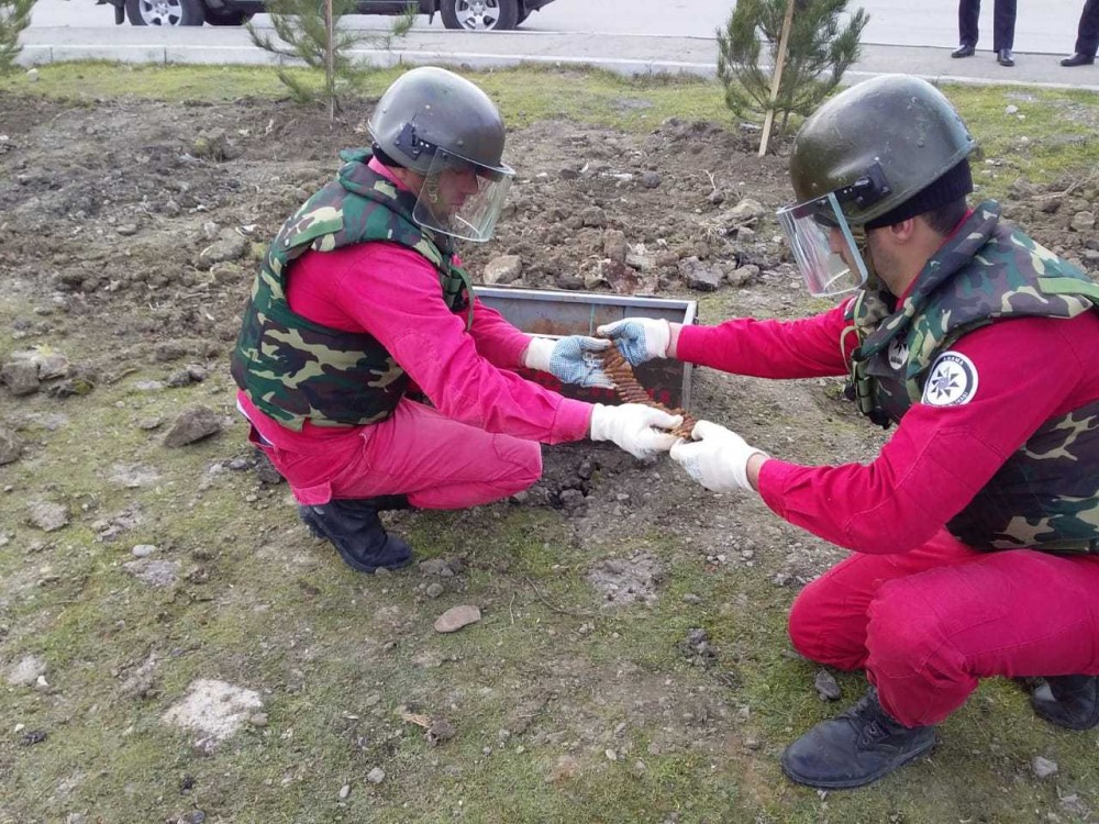 Mingəçevirdə qumbara və sursat aşkarlandı - FOTO