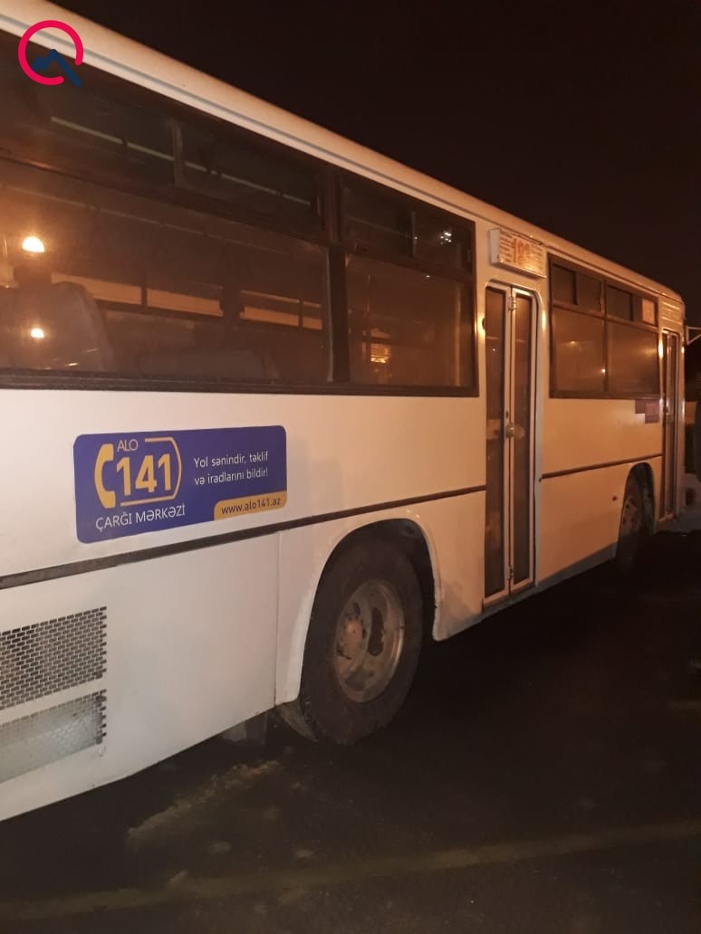 Bakıda avtobuslar cərimə meydançasına aparılır - FOTO