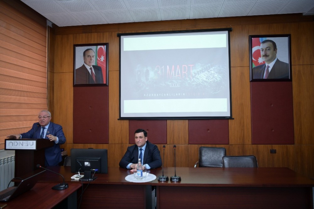 ADNSU-da soyqırım gününə həsr olunmuş tədbir keçirilib - FOTO 