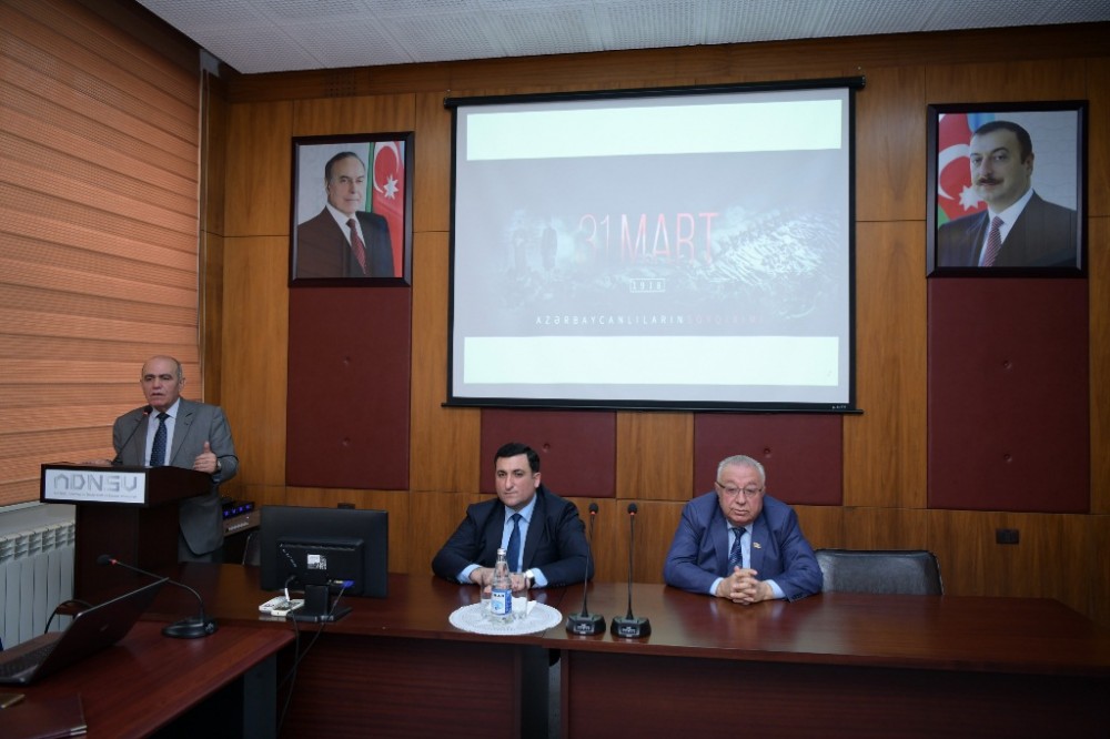 ADNSU-da soyqırım gününə həsr olunmuş tədbir keçirilib - FOTO 