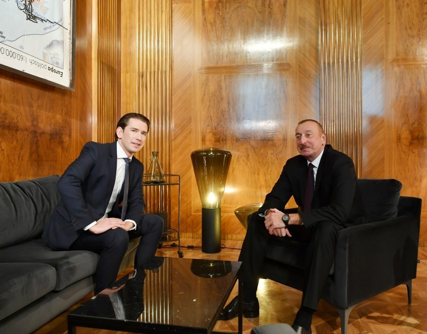 İlham Əliyev Avstriyanın Federal Kansleri ilə görüşdü - FOTO