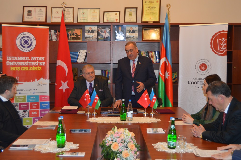 Kooperasiya Universiteti və İstanbul Aydın Universiteti arasında protokol imzalanıb - FOTO