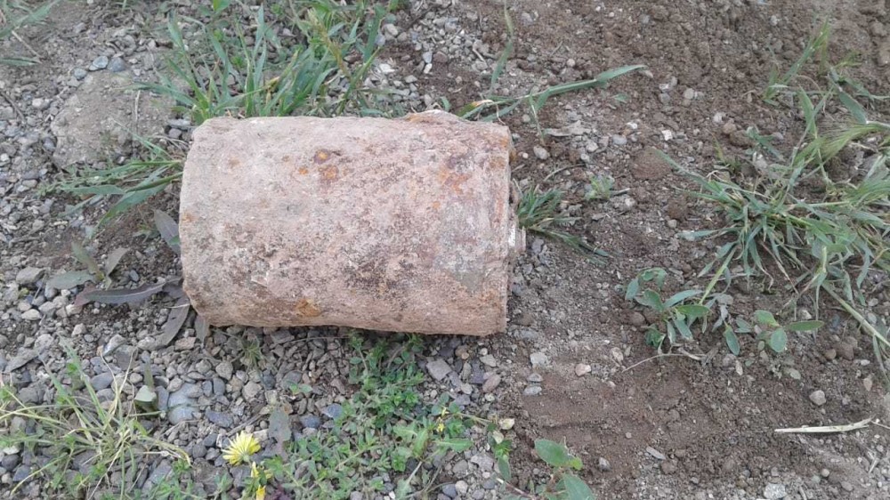 Gəncədə mina tapıldı - FOTO