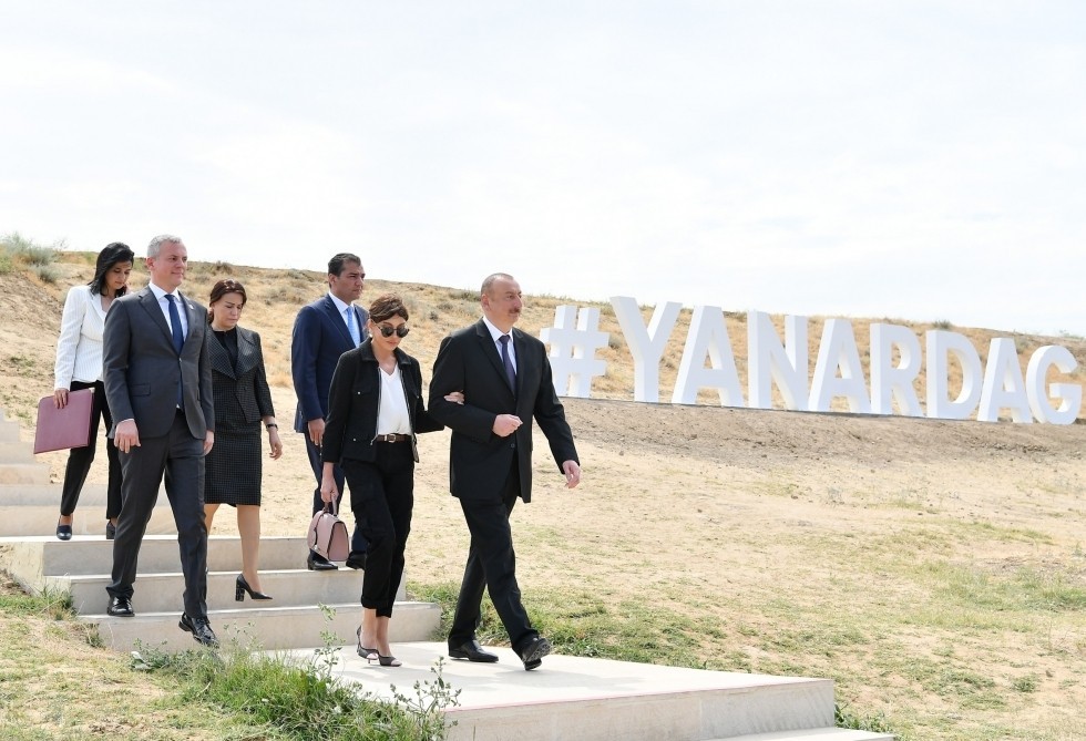 İlham Əliyev və xanımı “Yanardağ”da (YENİLƏNİB-FOTO)