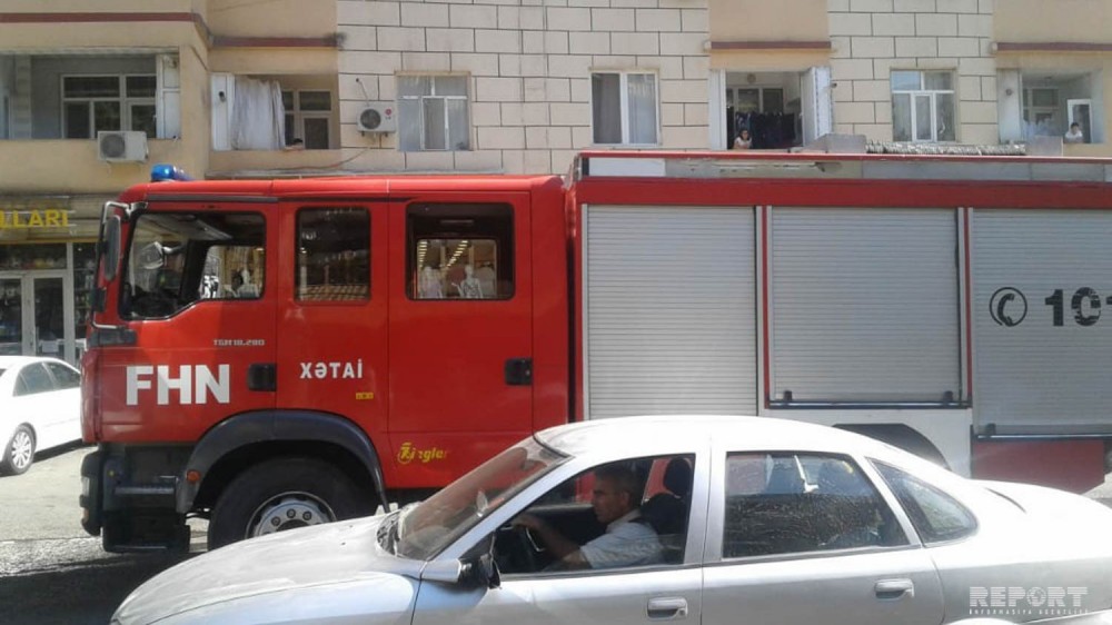 Bakıda avtoyuma mərkəzində YANĞIN - FOTO