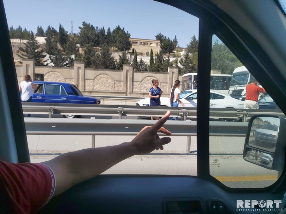 Bakı-Sumqayıt yolunda zəncirvari qəza - FOTO