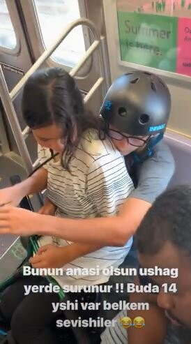 Tolik biabırçı görüntünü yaydı - "14 yaşında, qatarda sevişirlər" -