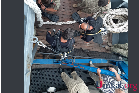 MiQ-29 döyüş təyyarəsinin qalıqları dənizdən çıxarıldı - FOTO