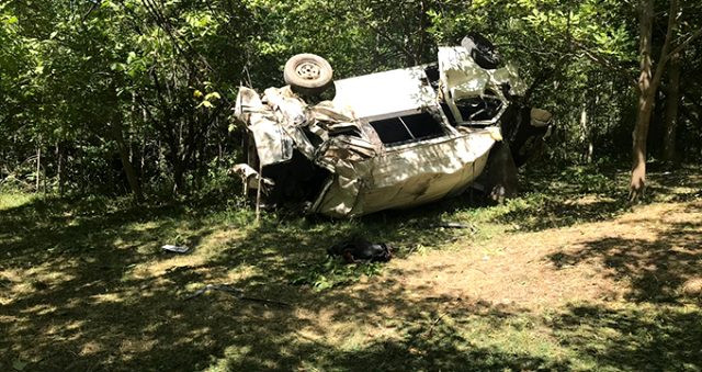 Mikroavtobus qəzaya düşdü: 10 ölü, 8 yaralı var (FOTOLAR)