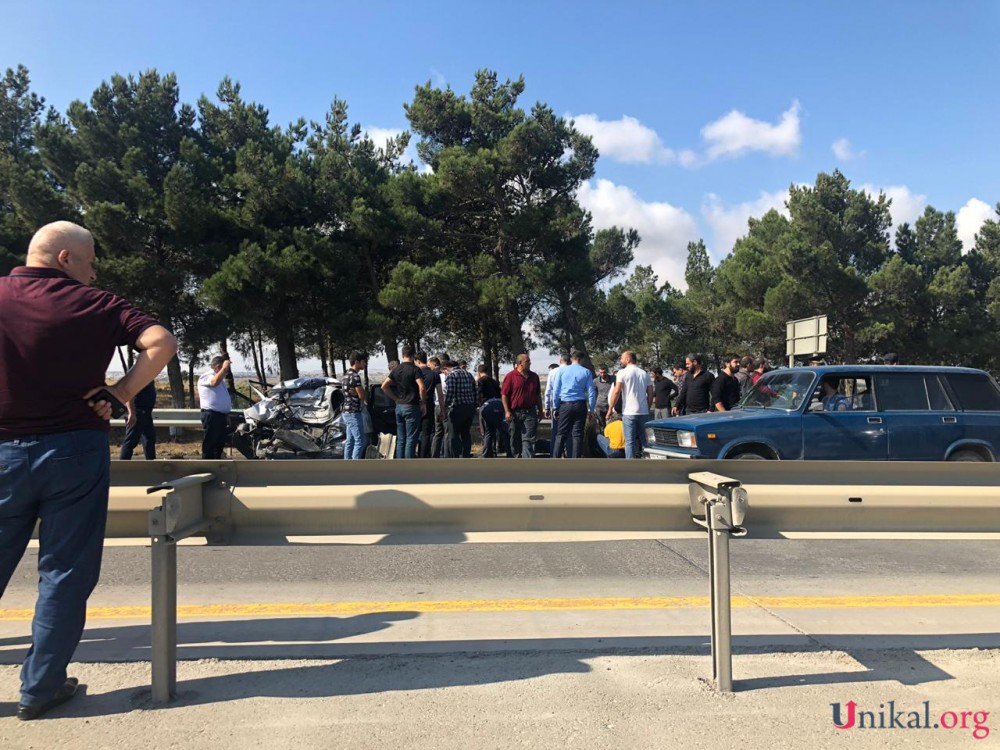 Bakı-Sumqayıt yolunda dəhşətli qəza - FOTOLAR