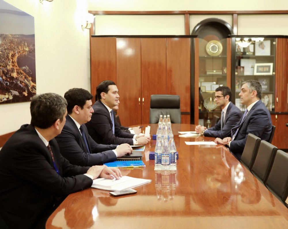 Ramin Quluzadə özbəkistanlı nazirlə görüşdü - FOTOLAR