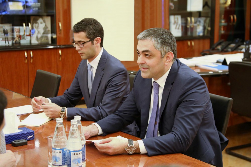 Ramin Quluzadə özbəkistanlı nazirlə görüşdü - FOTOLAR