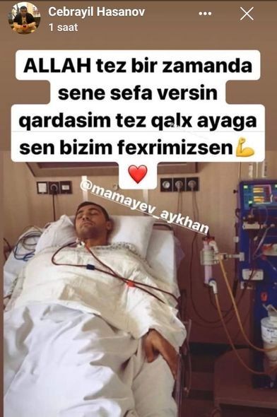 Karateçimiz Ayxan Mamayev xəstəxanaya yerləşdirildi - FOTO