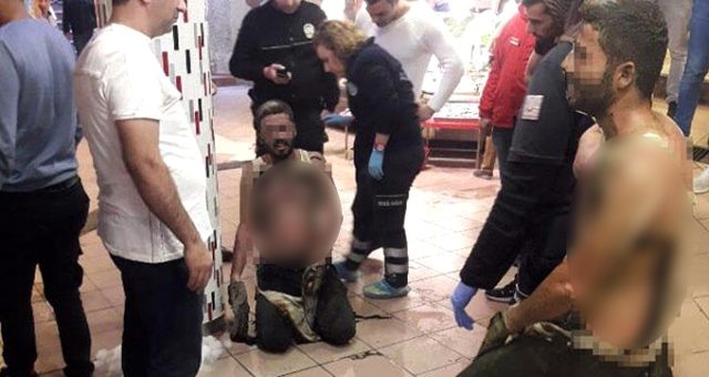 Bazarda arvadıyla dalaşan kişi özünü yandırdı - FOTO+VİDEO