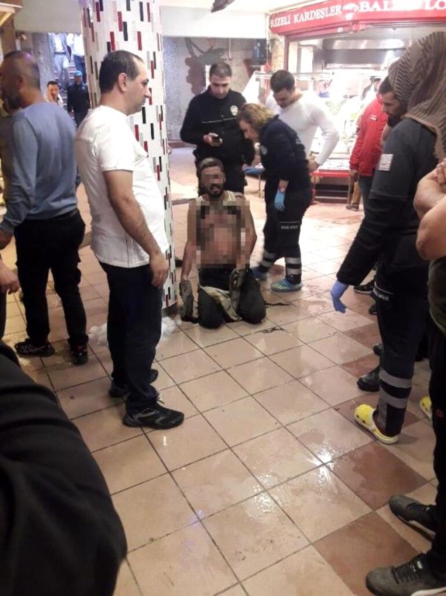 Bazarda arvadıyla dalaşan kişi özünü yandırdı - FOTO+VİDEO