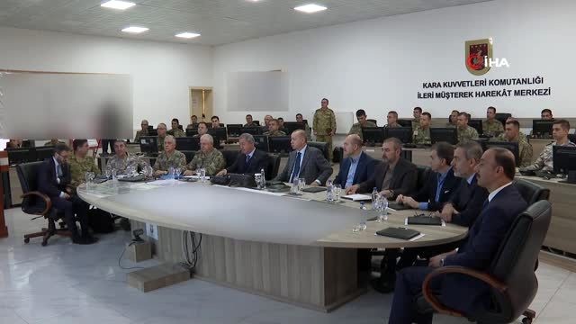 Ərdoğan “Barış bulağı” əməliyyatının komanda-qərargahında - FOTO