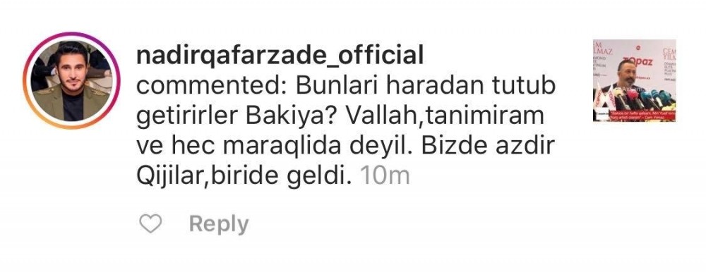 Nadir Cem Yılmazı "qıjı" adlandırdı - FOTO