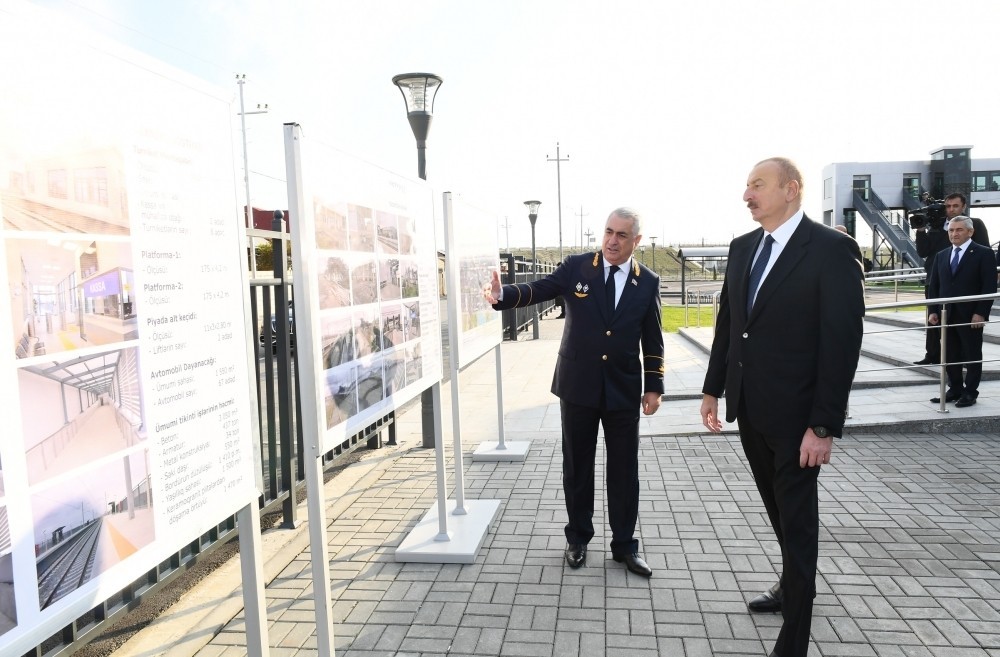 İlham Əliyev Pirşağı stansiyasında - FOTOLAR-YENİLƏNİB