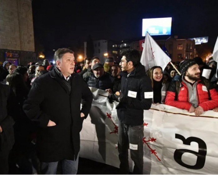 Tbilisidə yenidən etiraz aksiyası keçirilir - FOTO