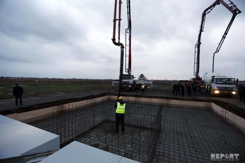 Hacıqabul Sənaye Məhəlləsində yeni zavodun təməli qoyuldu - FOTO