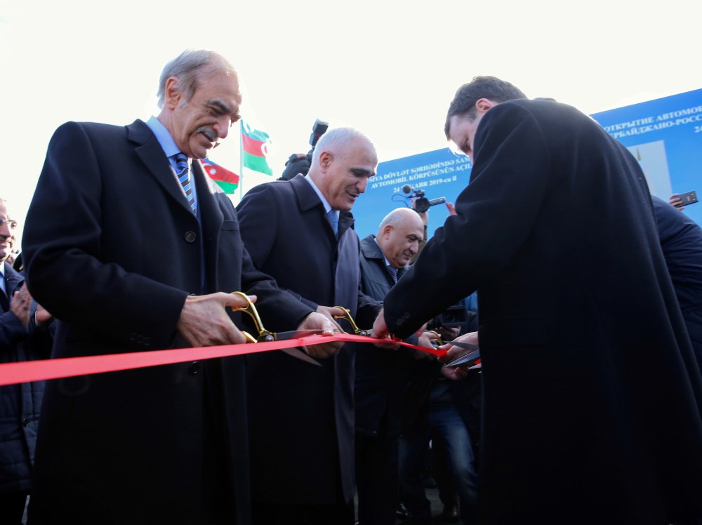 Samur çayı üzərindəki yeni avtomobil körpüsü istifadəyə verildi - FOTOLAR