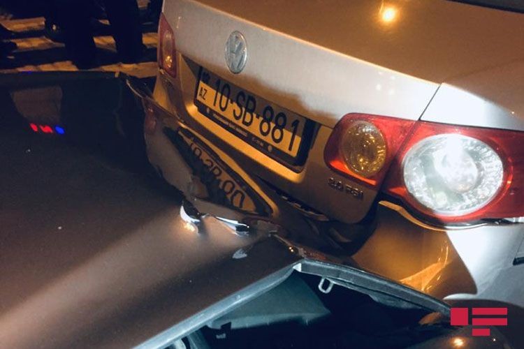 Bakıda zəncirvari qəza - Xəsarət alanlar var (Fotolar)