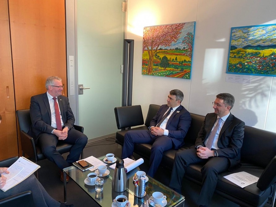 Berlində İnam Kərimov görüşlər keçirilib - FOTOLAR