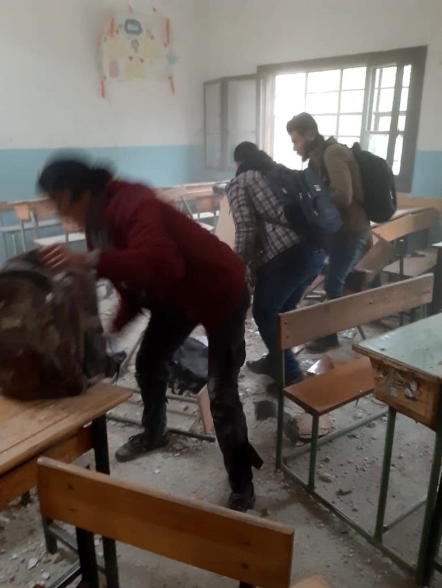 Afrində məscid və məktəblər raketlə vuruldu - FOTOLAR