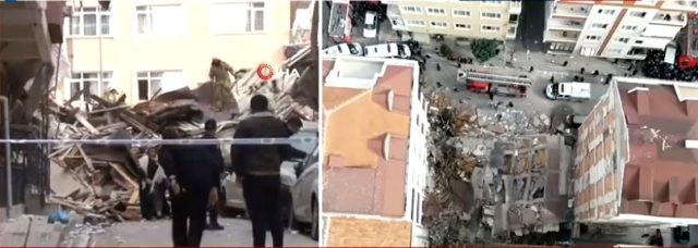 Türkiyədə  yeddimərtəbəli bina çökdü - FOTOLAR