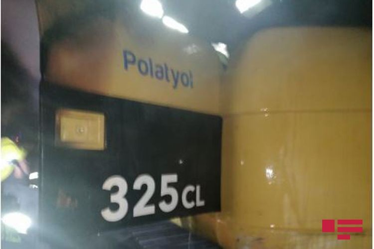 Tovuzda ekskavator yandı - FOTO