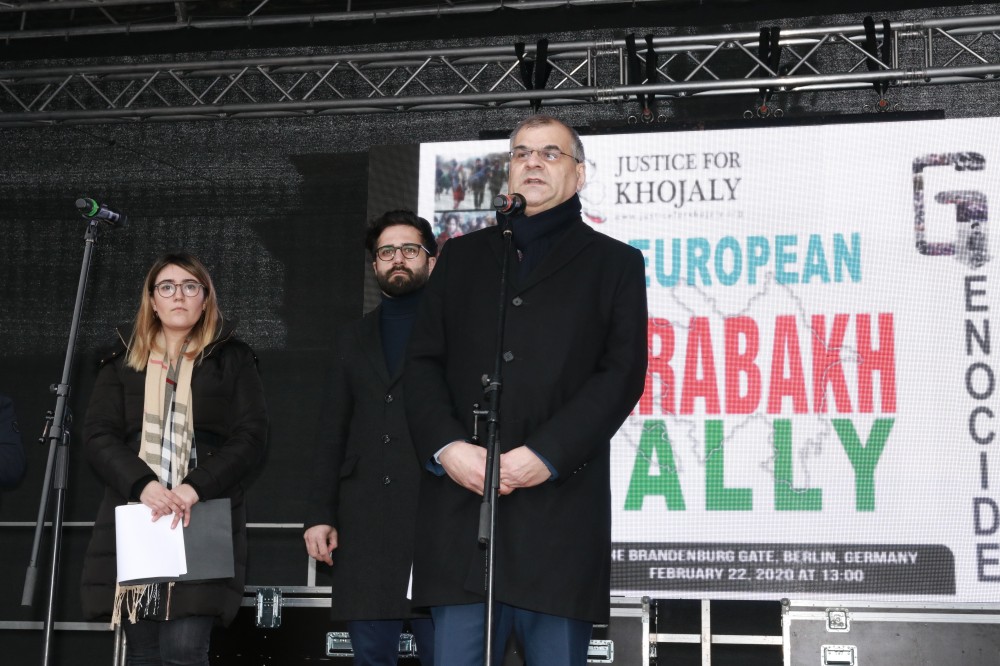 Berlində Ümumavropa Qarabağ mitinqi keçirildi - Fotolar