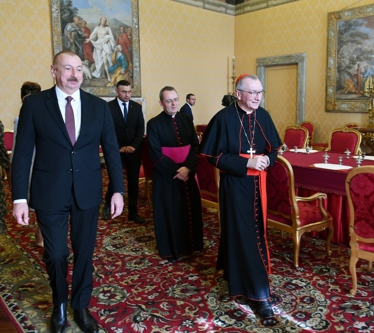 Prezident Pietro Parolinlə görüşdü - Yenilənib (Foto)