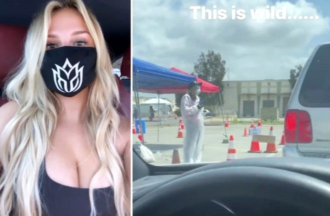 Baham adalarında karantində olan model koronavirus testinə məruz qaldı - FOTOLAR