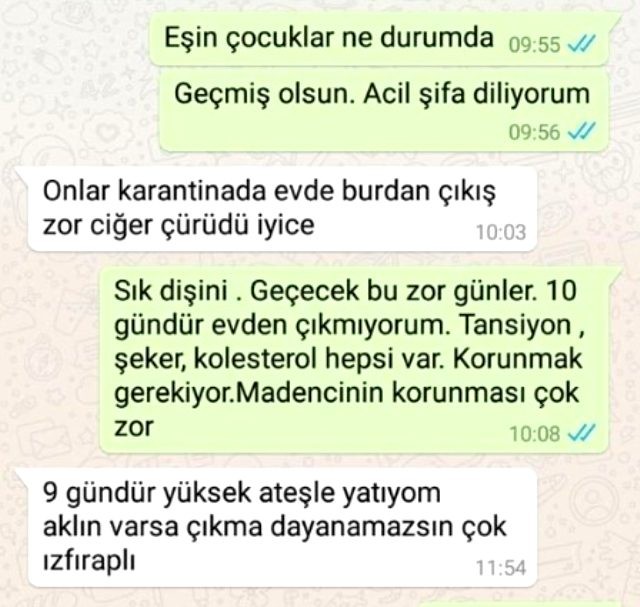 Koronadan ölən şəxsin dostu ilə yazışmaları ortaya çıxdı - FOTO