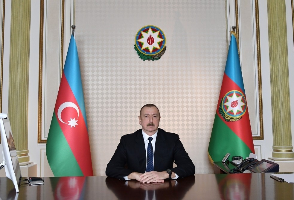 Prezident Kamran Əliyevi videoformatda qəbul etdi - FOTO