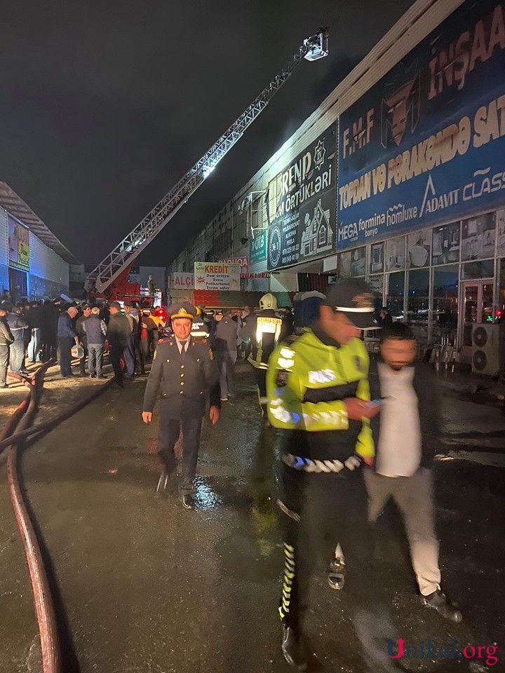 “EuroHome” bazarındakı yanğın söndürüldü - YENİLƏNİB - VİDEO(FOTO)