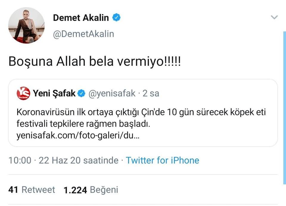“Allah boşuna bəla vermir” - Demet Akalın