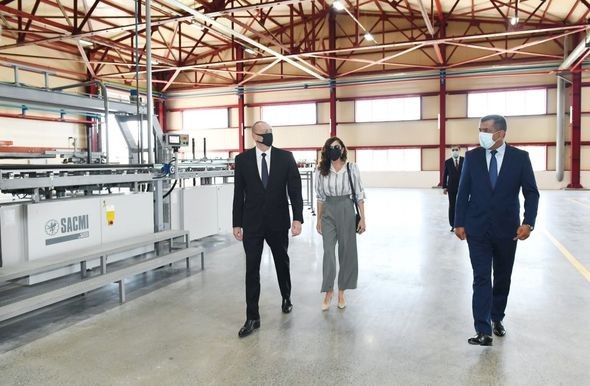 Prezident və Birinci vitse-prezident Gəncədə zavodun açılışında iştirak etdi - FOTO