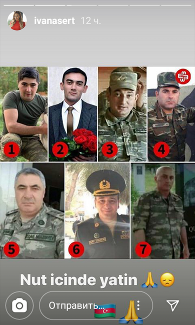 İvana Sert şəhidlərimizin şəkillərini paylaşdı – FOTO