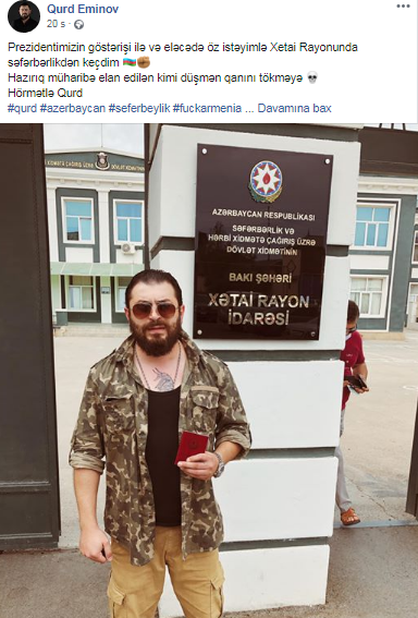 Faiq Ağayev və reper səfərbərlik qeydiyyatından keçdilər - FOTOLAR