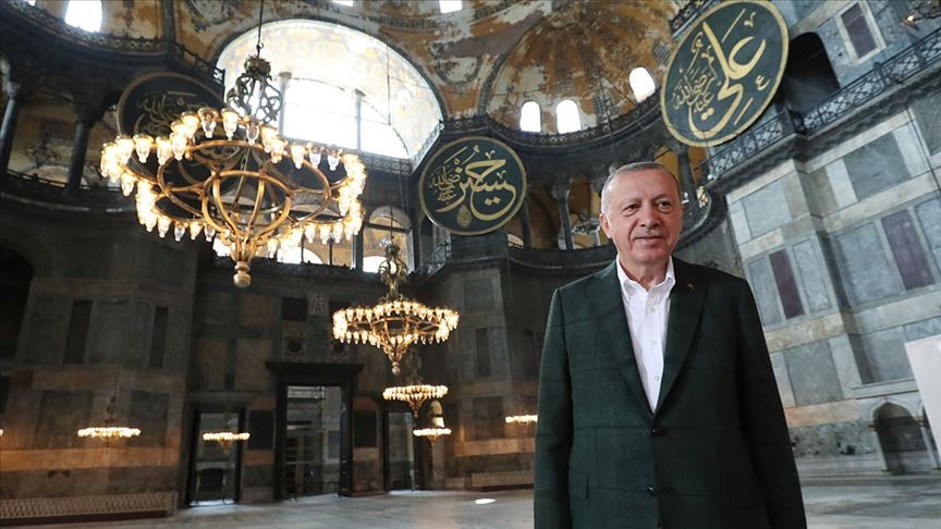 Ərdoğan Ayasofyadan fotolar PAYLAŞDI